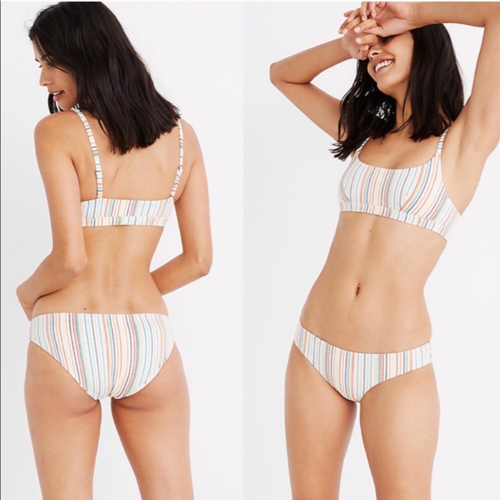 Madewell Second Wave Classic Rainbow Bikini Bottom